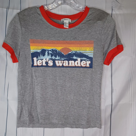 Forever 21 Tops - Forever 21 let's wander cropped t-shirt